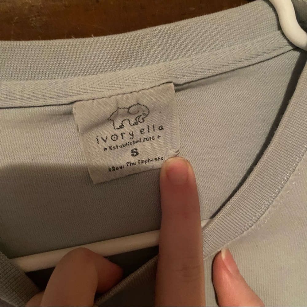 Ivory Ella Soft Blue Long Sleeve Tee - Picture 5 of 5